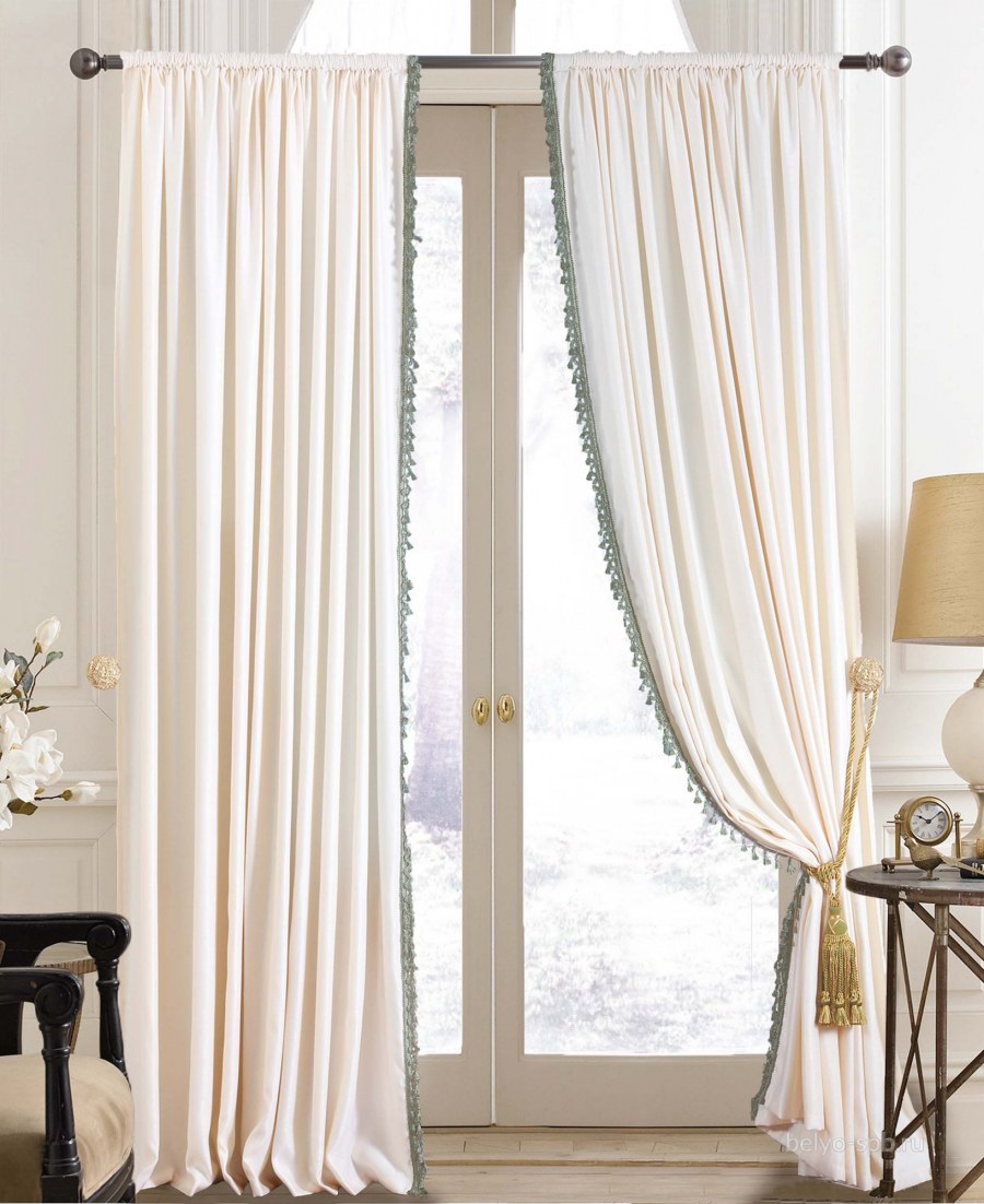 Кремовые шторы