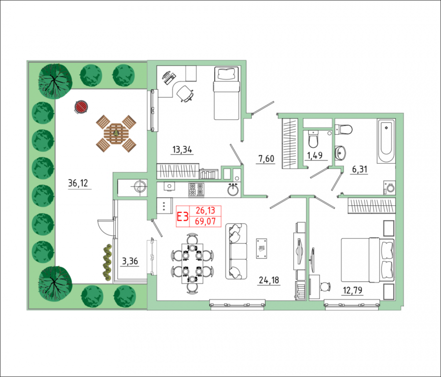 Квартира евротрешка