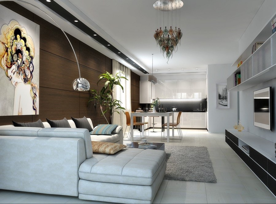 Интерьер двухкомнатной квартиры 57 кв.м