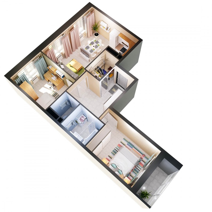 Пригородная 4 комн 84,1 м