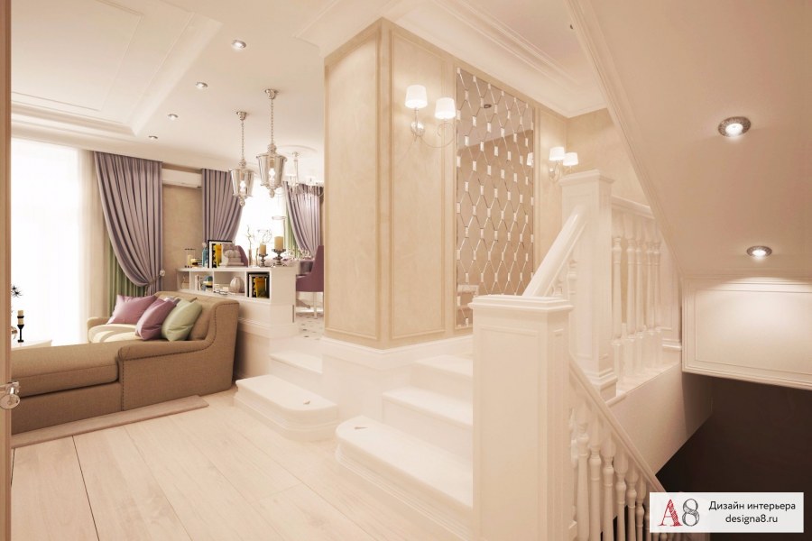 Дизайн интерьера таунхауса 3 этажа