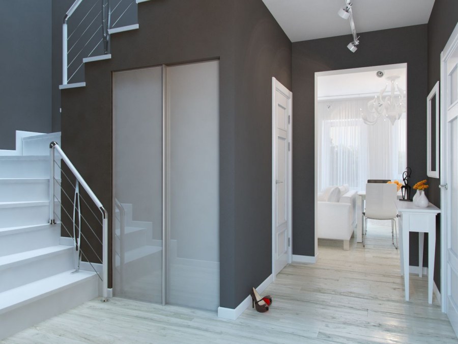 Холл с лестницей в стиле Минимализм