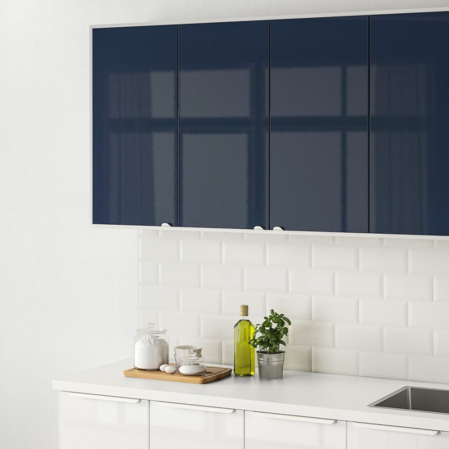 Кухня икеа Акстад синяя