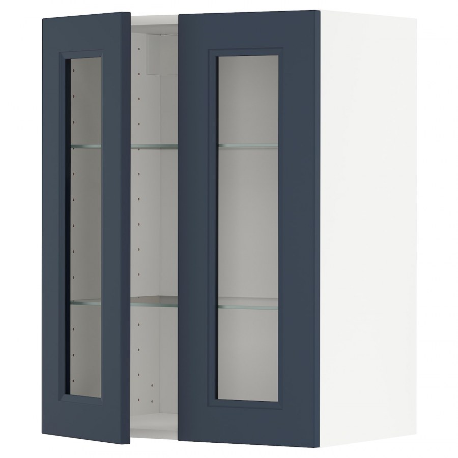 Кухня икеа Акстад синяя в интерьере