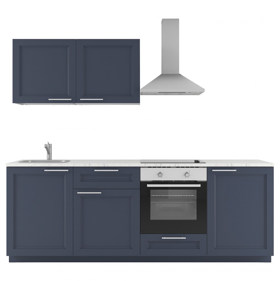 Кухня метод икеа синяя