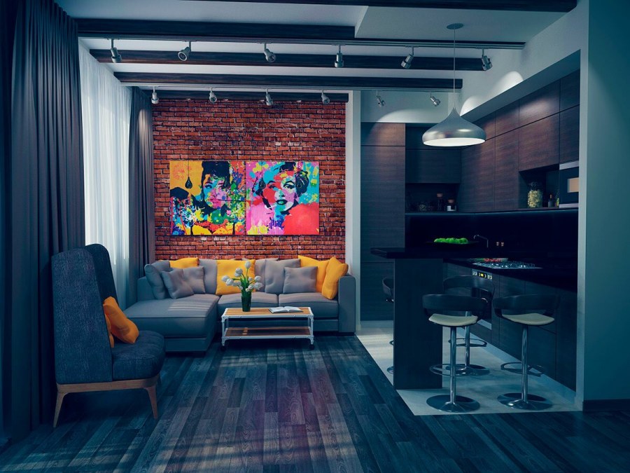Интерьер лофт