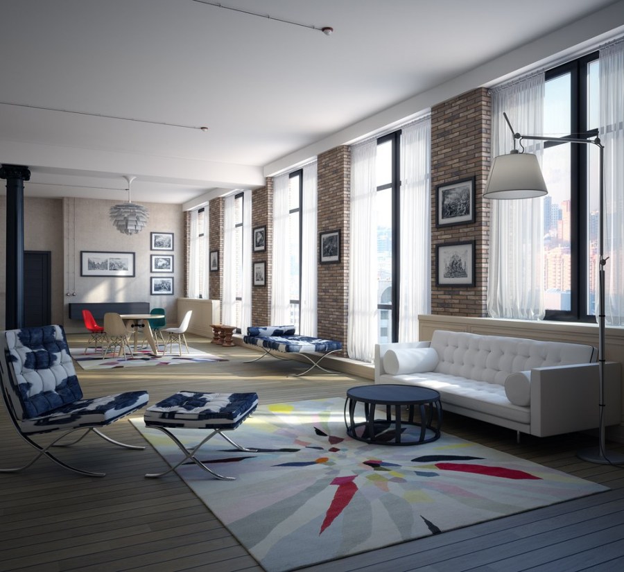 Американский лофт в интерьере