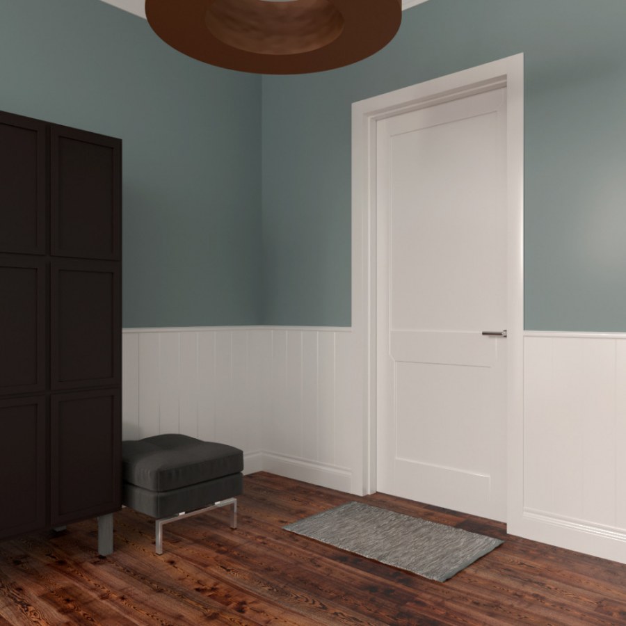 Прихожая в серо бежевых тонах