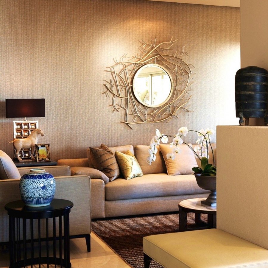 Декор стены в гостиной