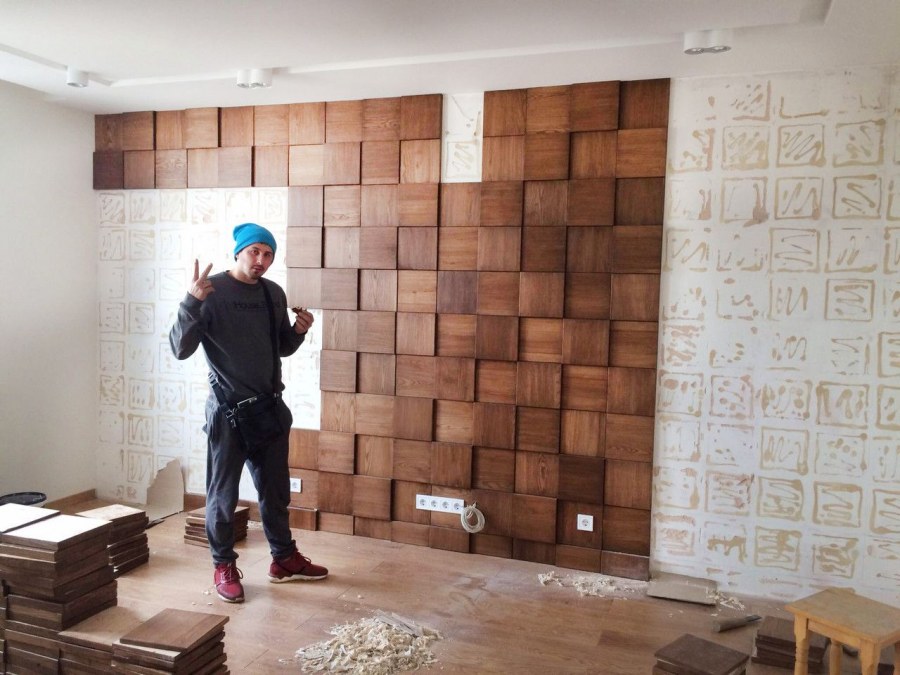 Отделка стен нестандартными материалами