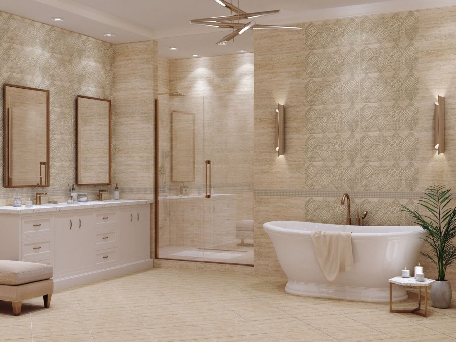 Плитка облицовочная Керамин Треви 3с светло-бежевая 600x300x8,5 мм