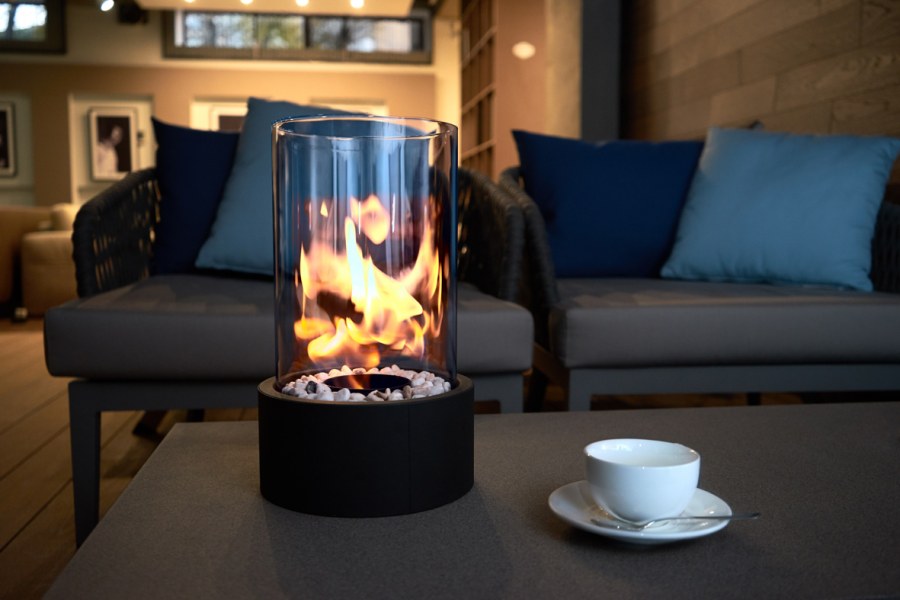 Биокамин настольный в интерьере