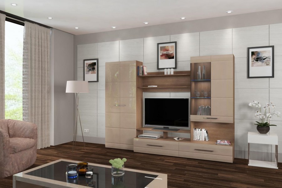 Гостиная Верона Браво глянец мокко