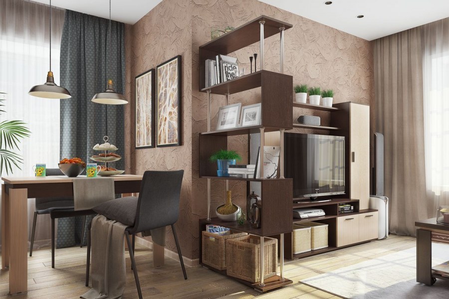 Полка стойка 6 Мебельсон венге