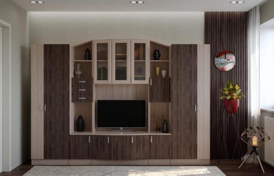 Стенка Макарена ясень темный