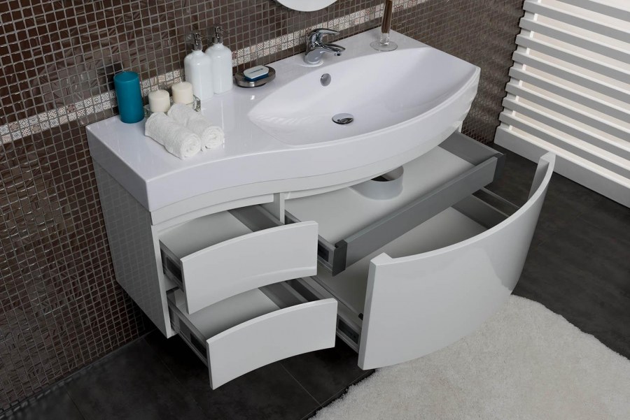 Тумба с раковиной Aquanet опера 115 l белый