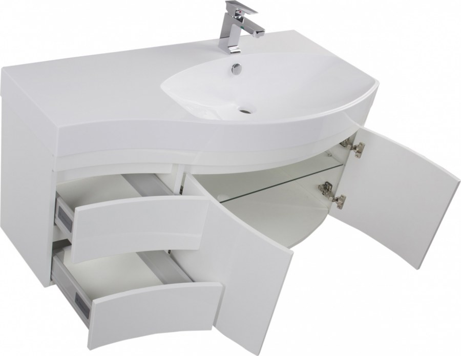 Тумба с раковиной Aquanet сопрано 95
