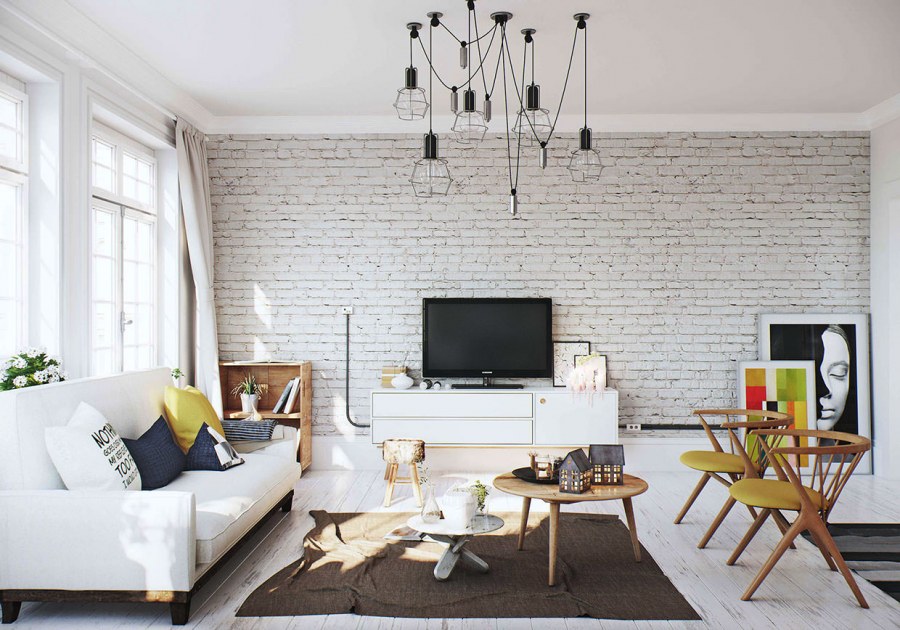 Loft Interior Design кирпич