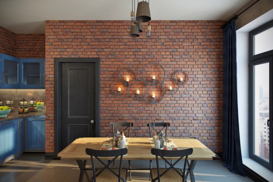 Кирпич в интерьере
