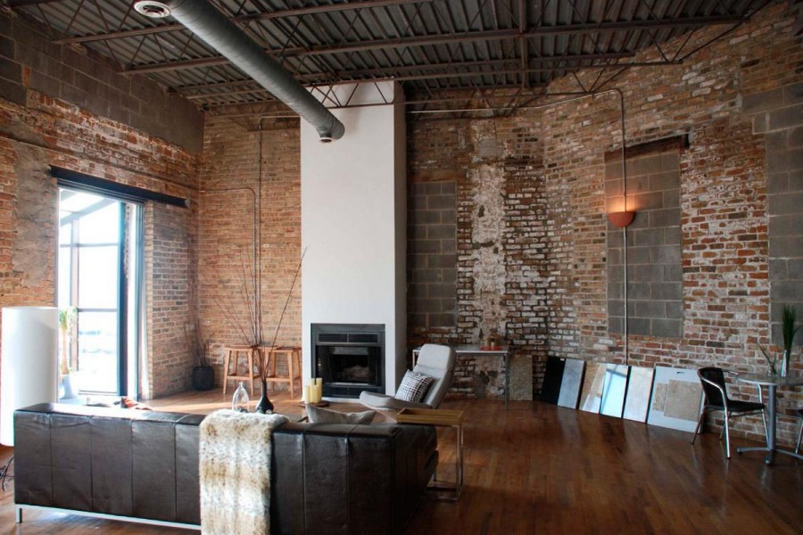 Белый лофт в интерьере