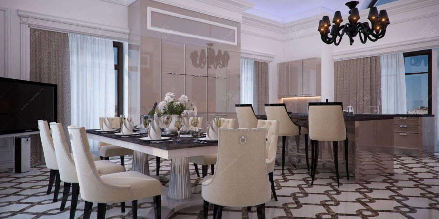 Стол и стулья в стиле Неоклассика