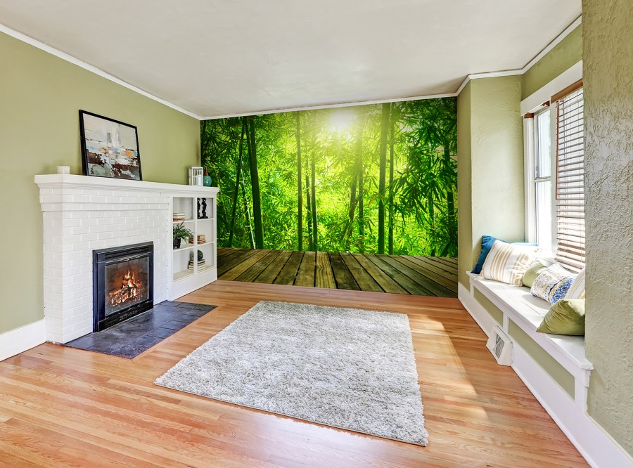 Фотообои бамбук в интерьере