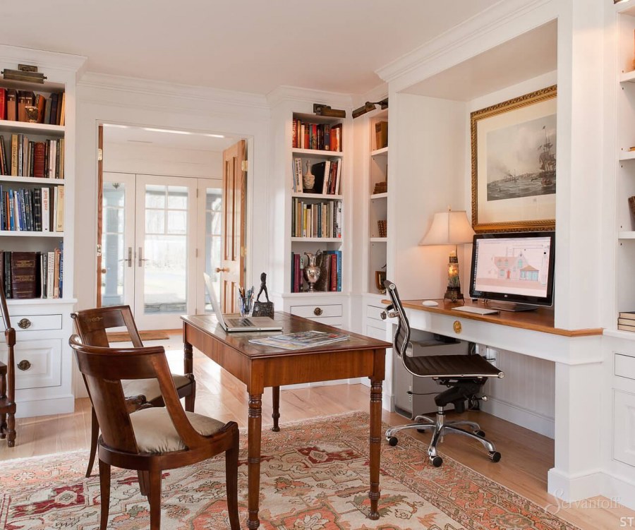 Интерьер рабочего кабинета в квартире