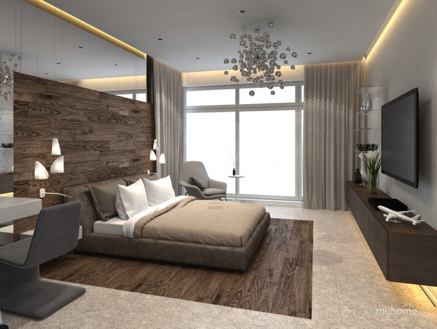 Спальня в современном стиле в доме