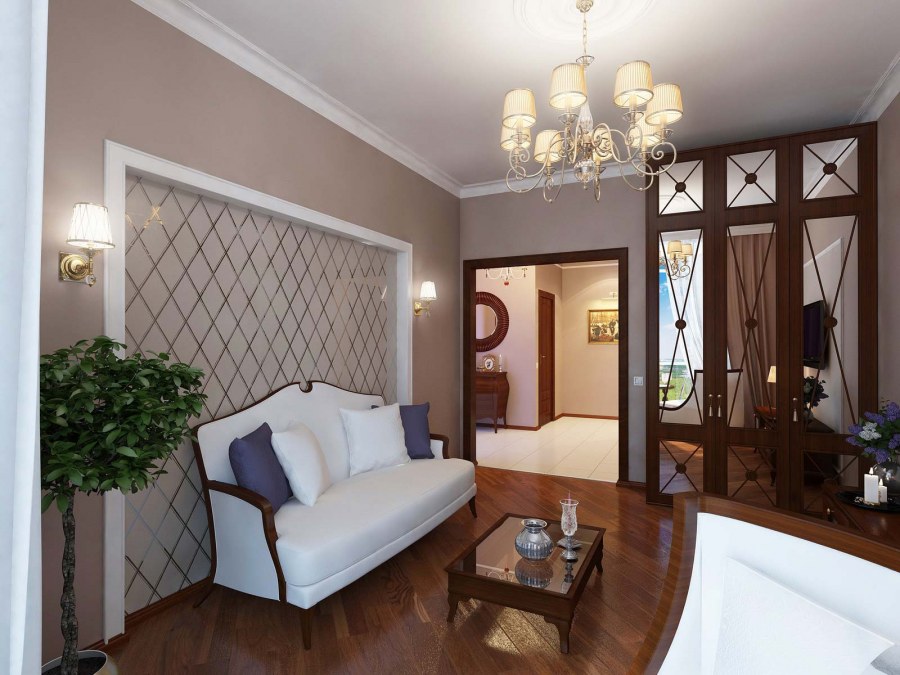 Зеркала в интерьере однокомнатной квартиры