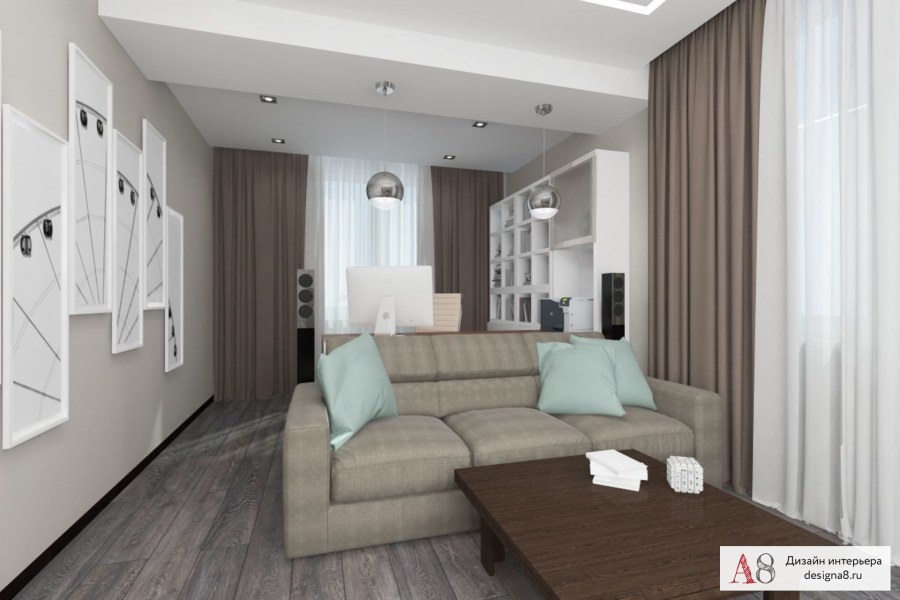 Интерьер двухкомнатной квартиры п-30