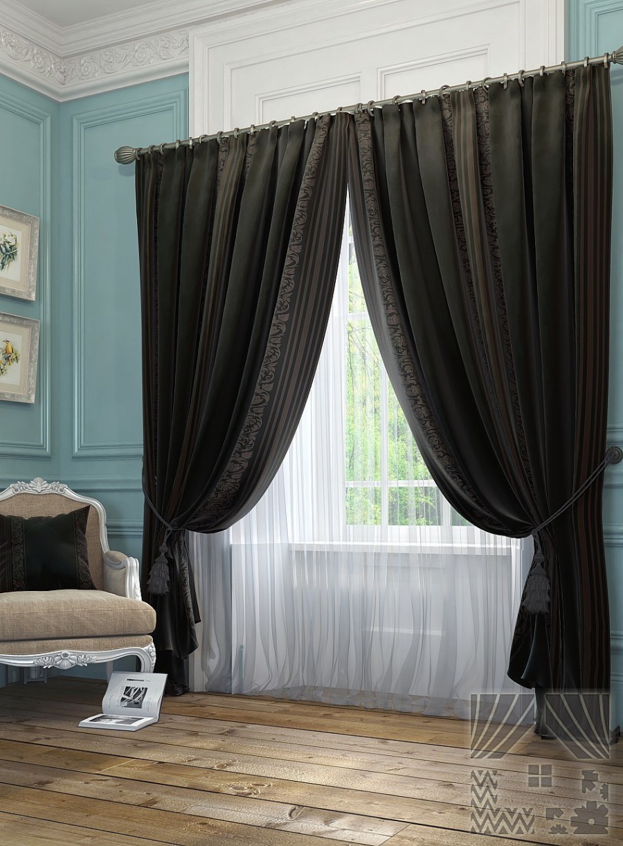 Комплект штор «Саймон (дымчато-сиреневый)» арт.932106