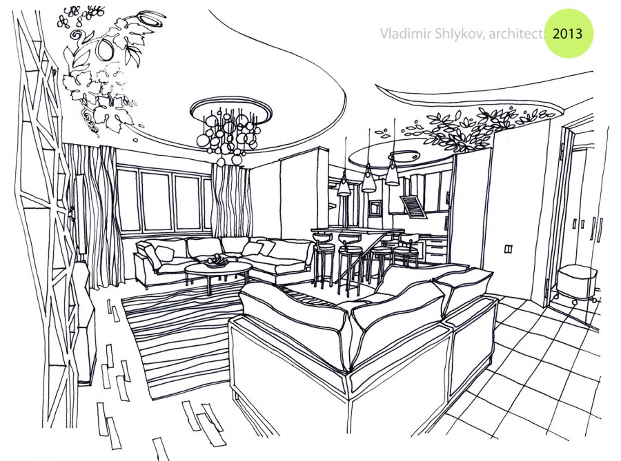 Архитектор эскизы комнаты