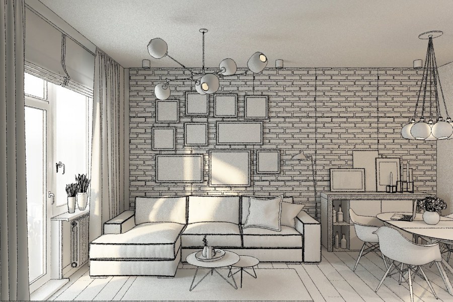 Эскизы дизайнеров интерьера