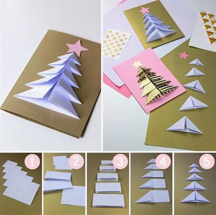 Открытка своими руками на новый год