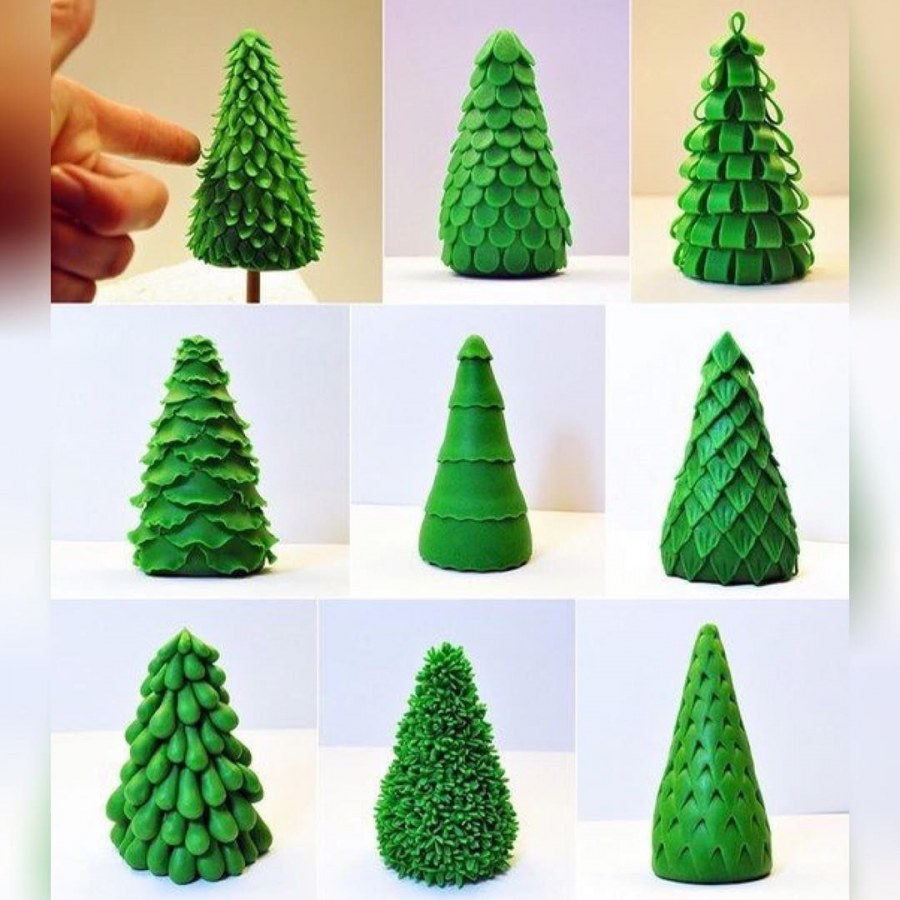 Новогодняя елка из пластилина