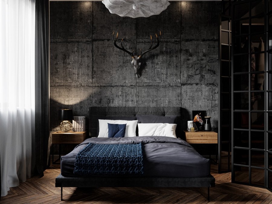 Спальня лофт