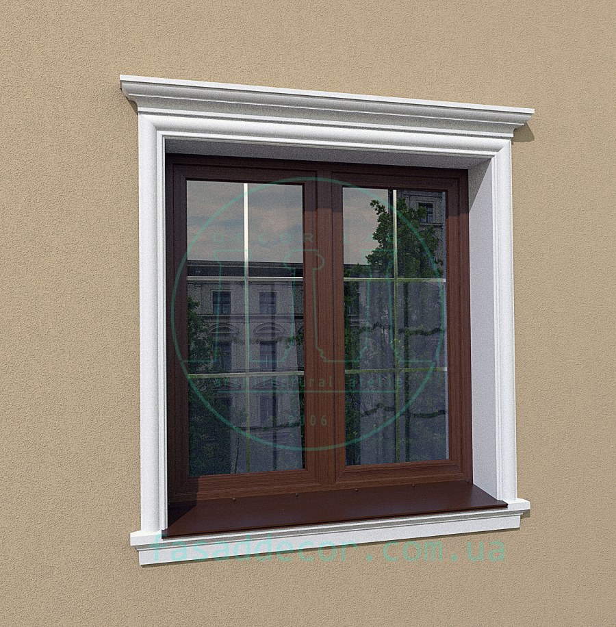 Отделка окон на фасаде