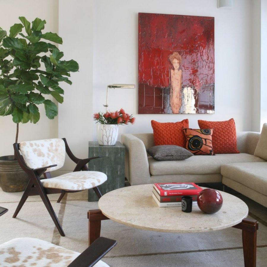 Красные детали в интерьере