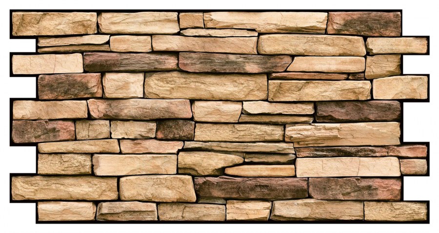 Панель ПВХ сланец натуральный 980*498мм