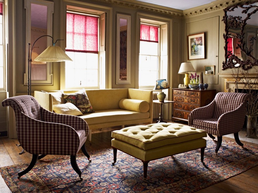 Гостиная в горчичном стиле