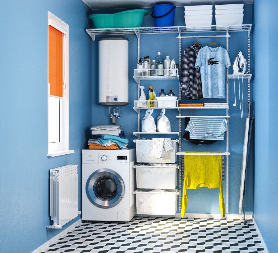 Аристо гардеробная система в постирочной