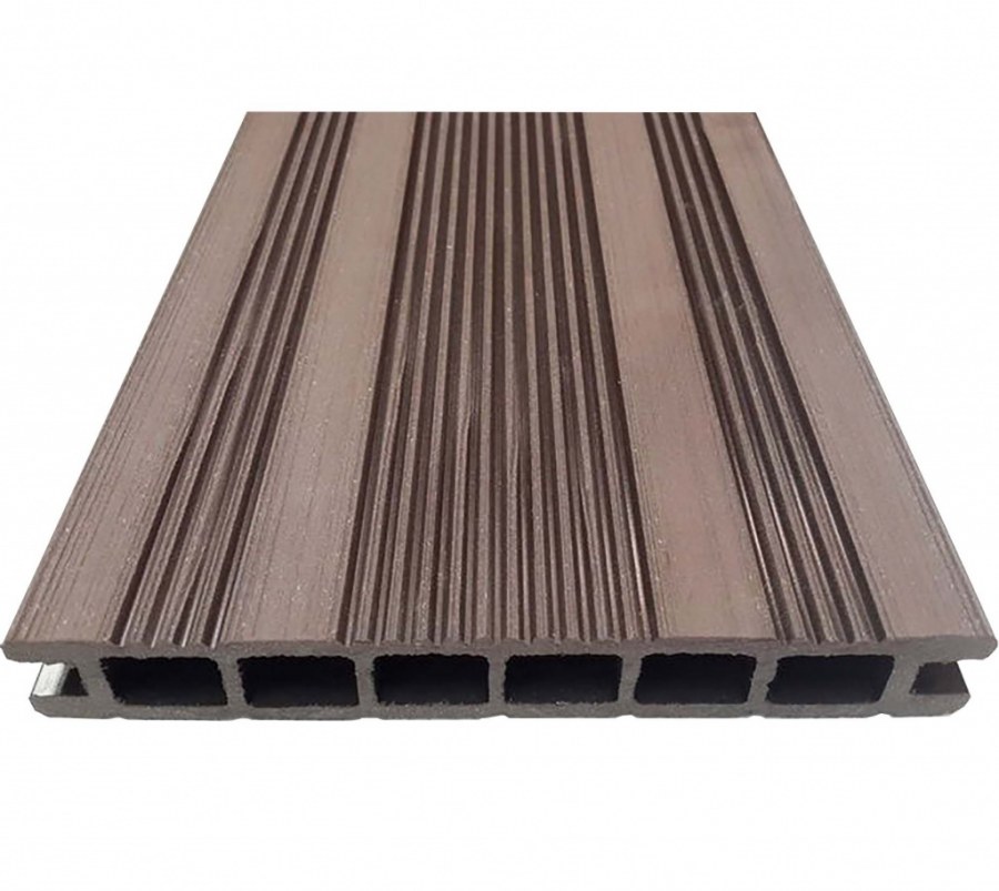 Террасная доска Ecodeck (шовная) 165*23,5*4000мм, коричневый (арт. Eco4000b)