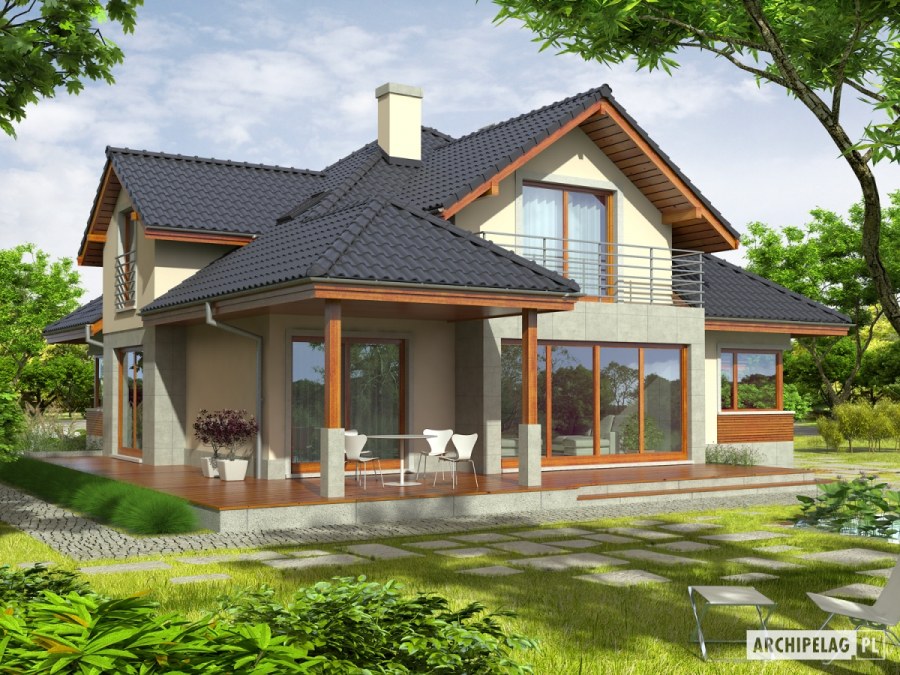 Мансардный дом с террасой