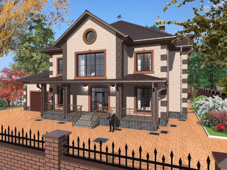 Проекты двухэтажных домов из кирпича