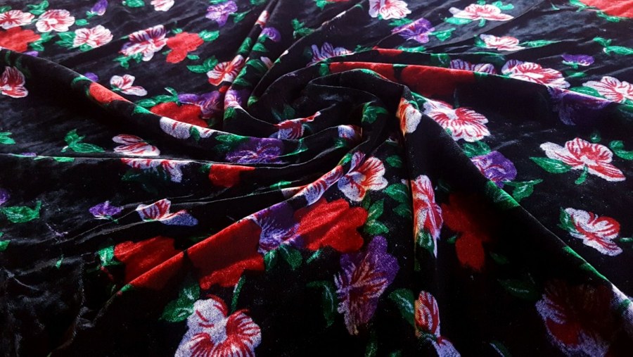 Ткань бархат на шифоне