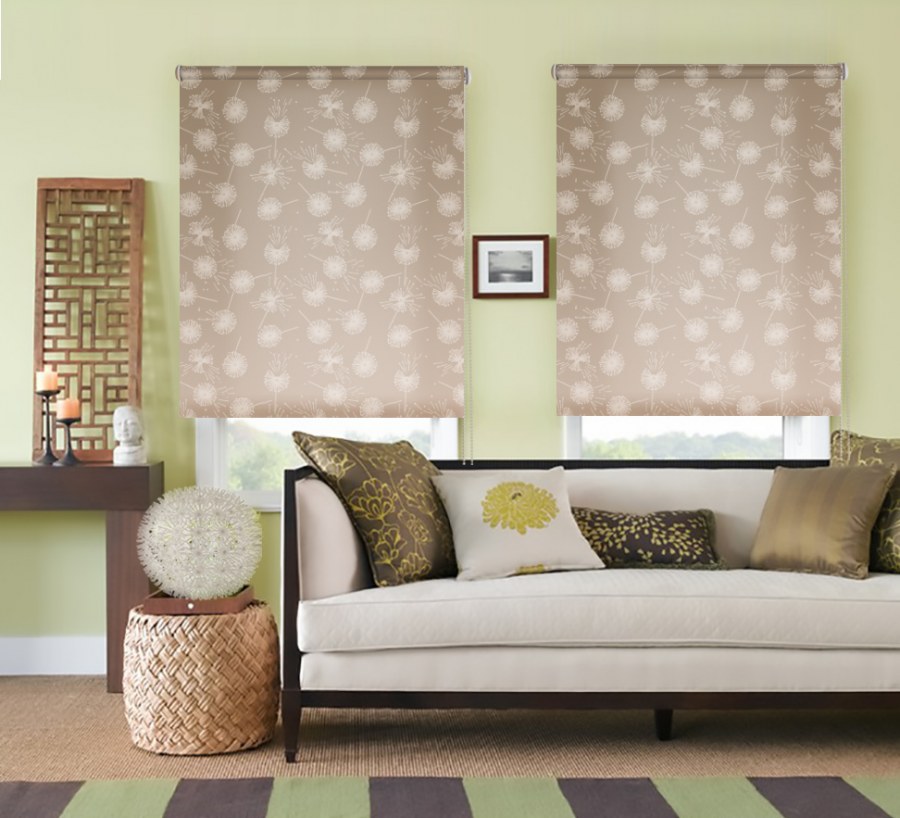 Штора рулонная Эскар "Миниролло. Одуванчик"