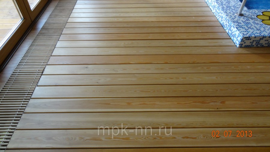 Террасная доска 4м палубная лиственница