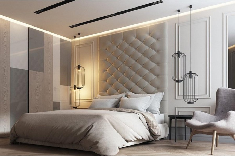 Мягкие стеновые панели для спальни