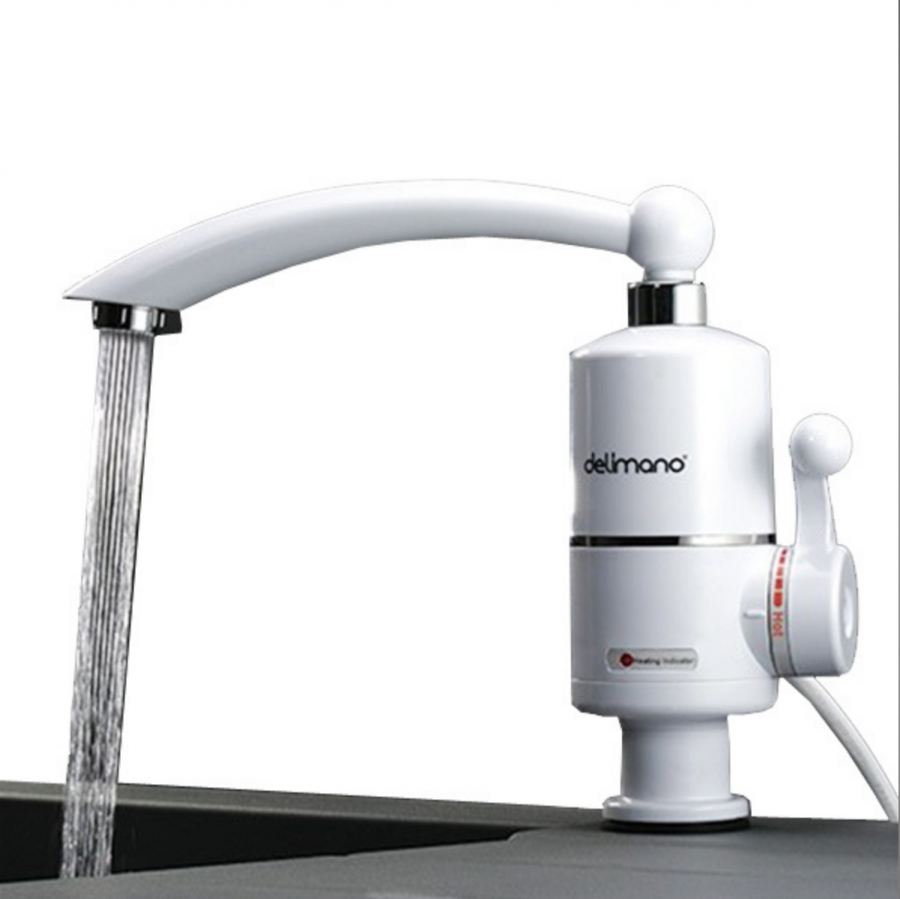 Проточный электрический водонагреватель Делимано