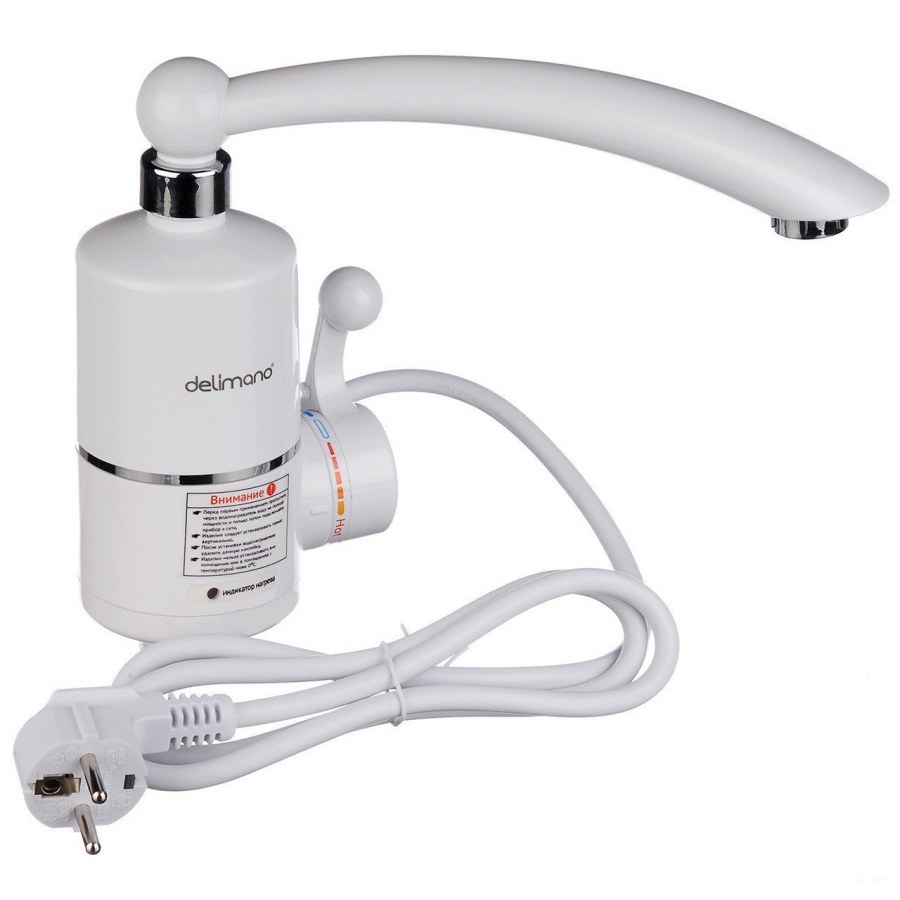 Кран водонагреватель проточный Delimano